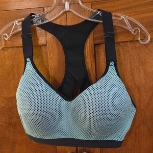 Women's Black and Blue Sports Bra